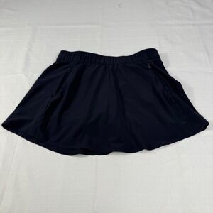 Talbots Women's Medium Petite Black Athletic Skort Activewear Skirt with Pockets